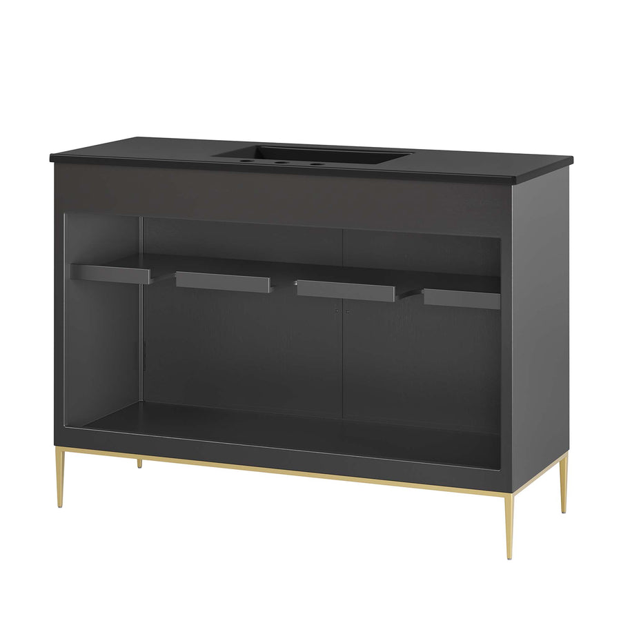 Briar 48" Bathroom Vanity in Black Black