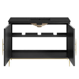 Briar 48" Bathroom Vanity in Black Black