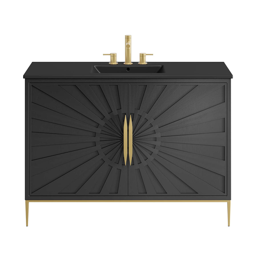 Briar 48" Bathroom Vanity in Black Black