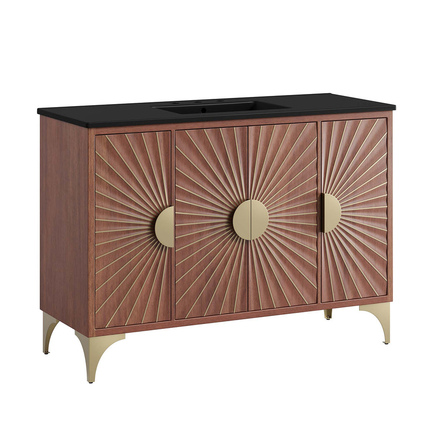 Ridge 48" Bathroom Vanity in Black Walnut