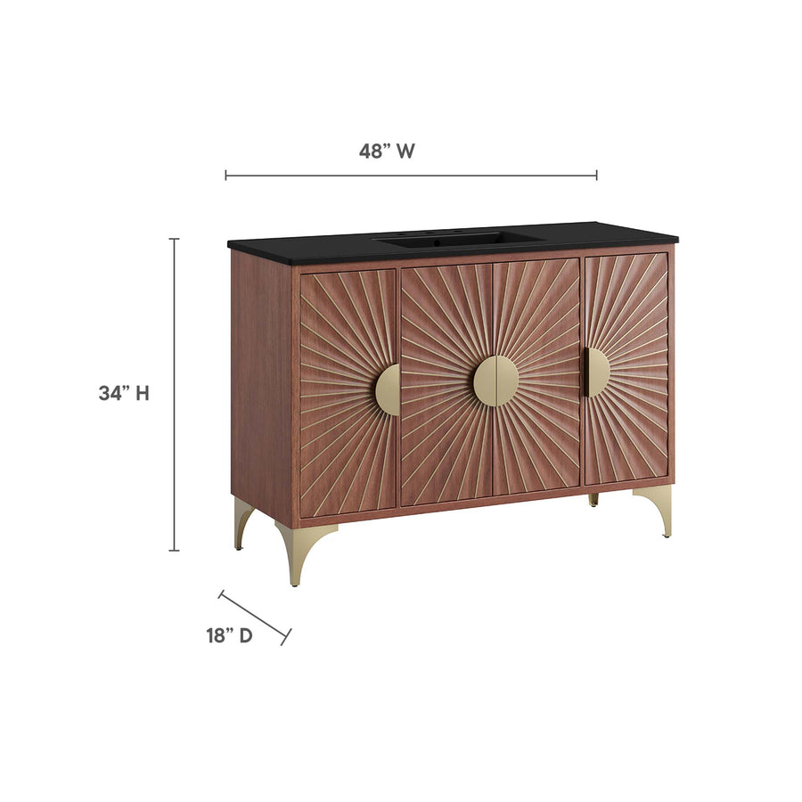 Ridge 48" Bathroom Vanity in Black Walnut