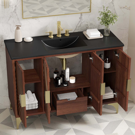 Daylight 48" Bathroom Vanity in Black Walnut