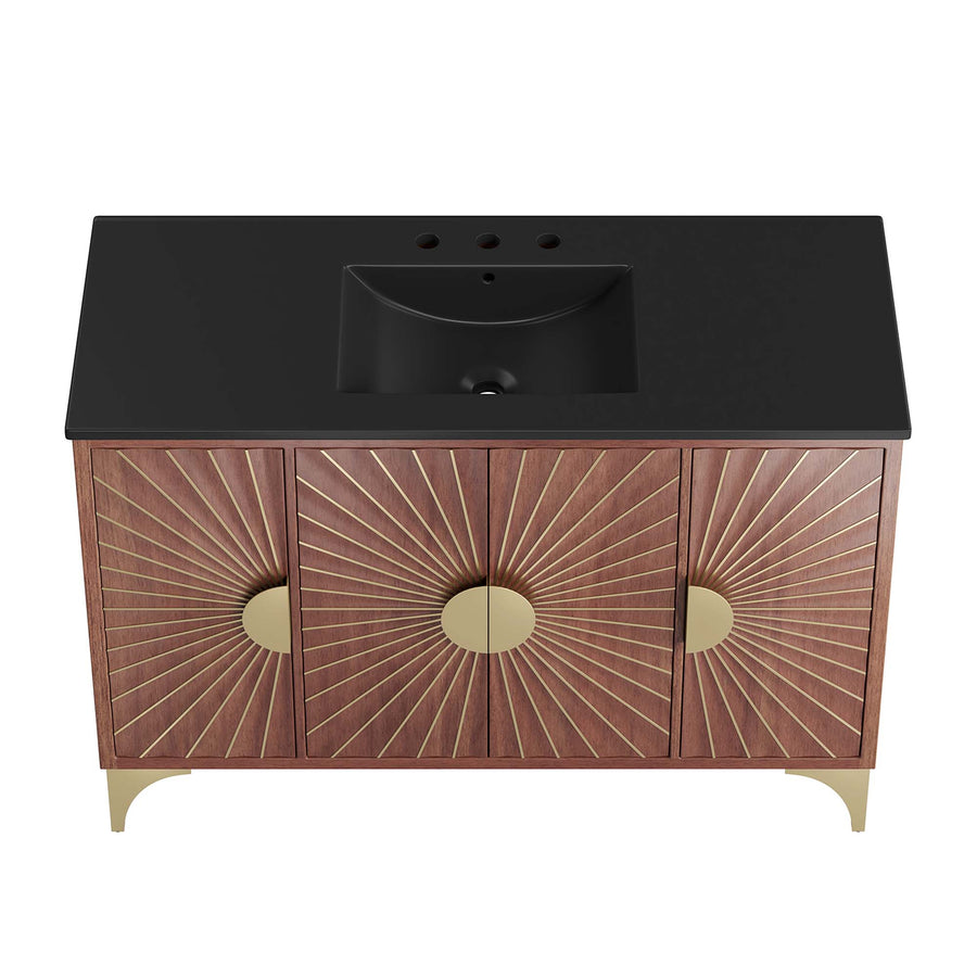 Ridge 48" Bathroom Vanity in Black Walnut
