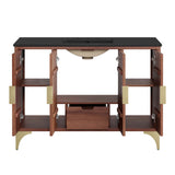 Ridge 48" Bathroom Vanity in Black Walnut