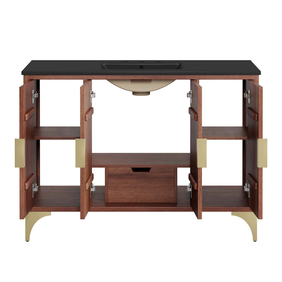 Ridge 48" Bathroom Vanity in Black Walnut