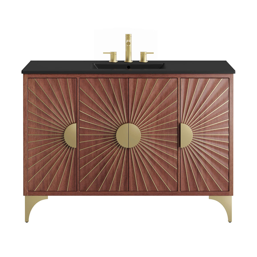 Ridge 48" Bathroom Vanity in Black Walnut