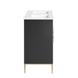 Briar 48" Double Sink Bathroom Vanity in White Black