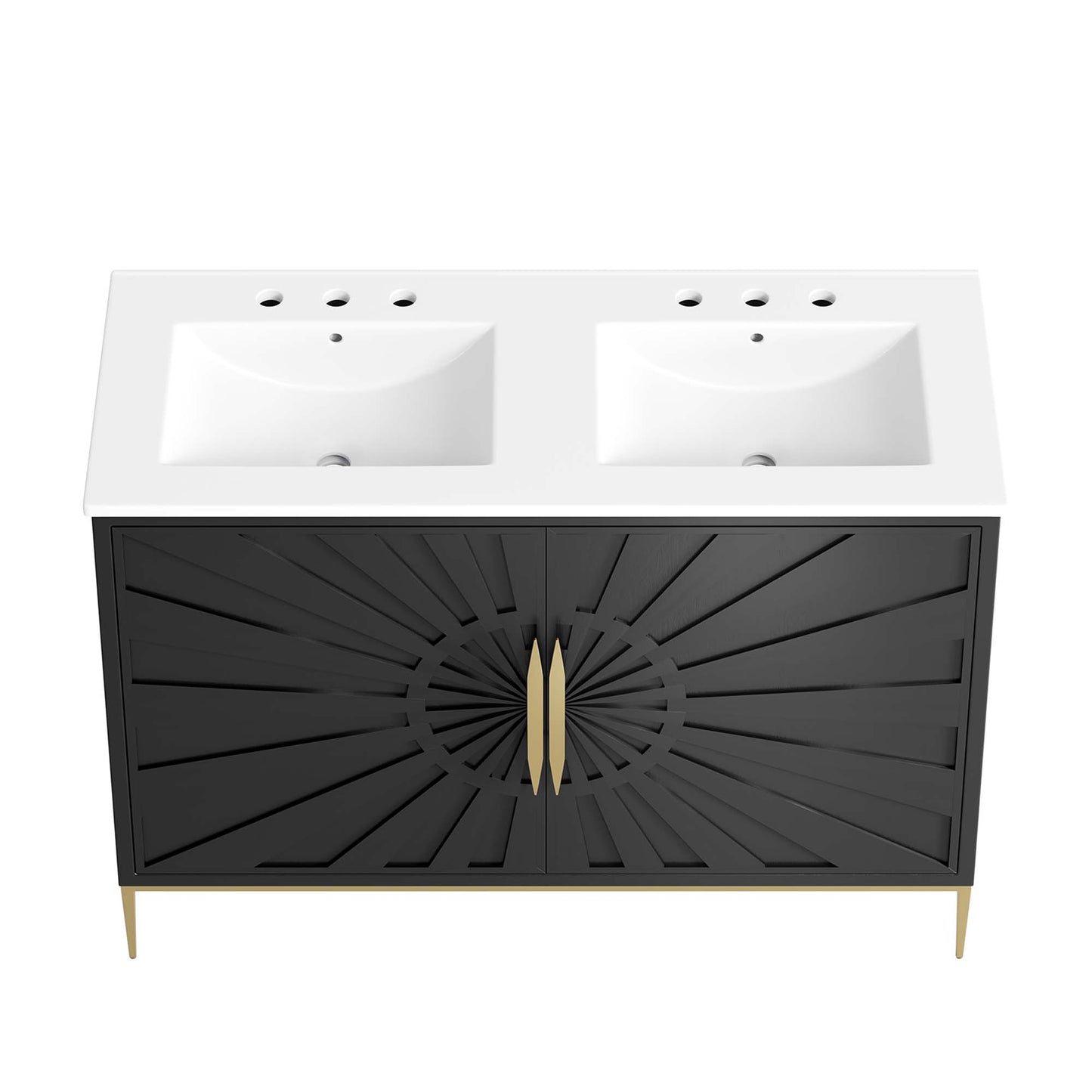Awaken 48" Double Sink Bathroom Vanity by Furniture For America