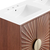 Ridge 48" Double Sink Bathroom Vanity in White Walnut
