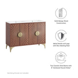 Ridge 48" Double Sink Bathroom Vanity in White Walnut