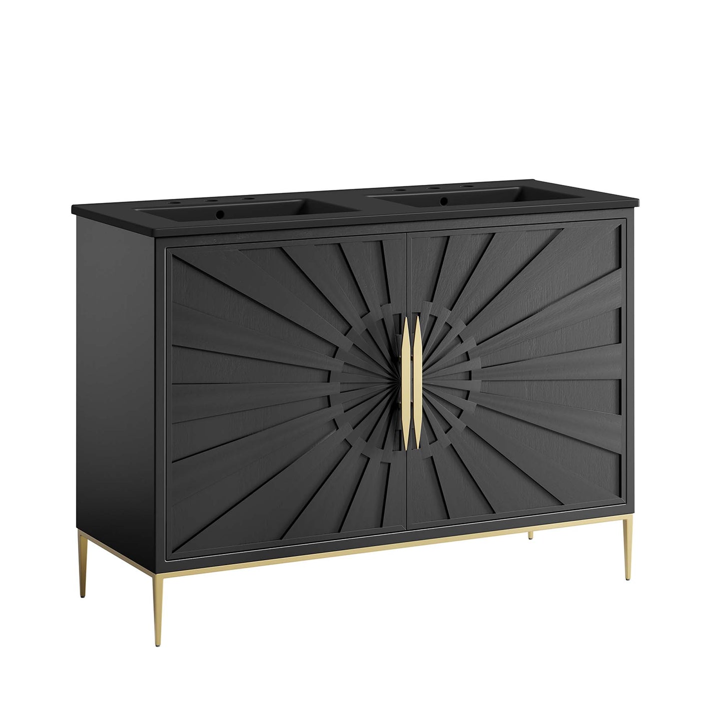 Awaken 48" Double Sink Bathroom Vanity by Furniture For America