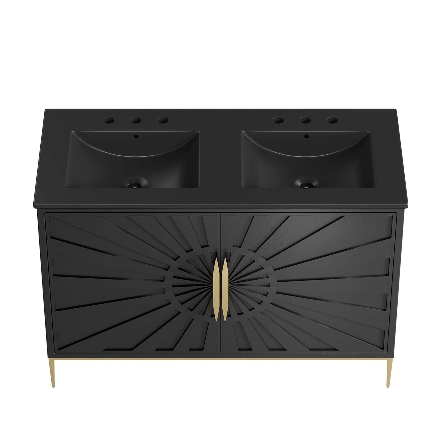 Awaken 48" Double Sink Bathroom Vanity by Furniture For America