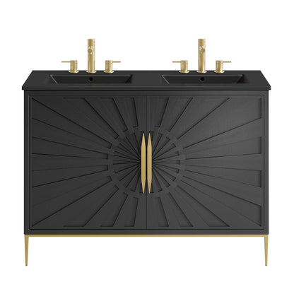 Awaken 48" Double Sink Bathroom Vanity by Furniture For America