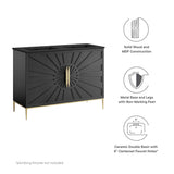 Briar 48" Double Sink Bathroom Vanity in Black Black