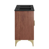 Ridge 48" Double Sink Bathroom Vanity in Black Walnut