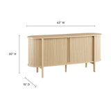 Marlon 63" Curved Sideboard in Oak