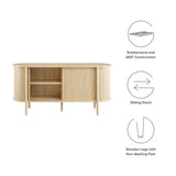 Marlon 63" Curved Sideboard in Oak