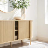 Marlon 63" Curved Sideboard in Oak