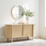 Marlon 63" Curved Sideboard in Oak