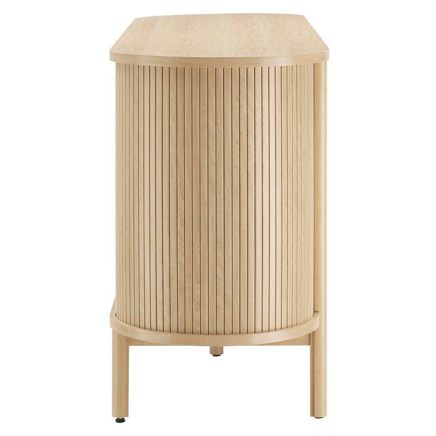 Marlon 63" Curved Sideboard in Oak