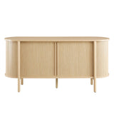 Marlon 63" Curved Sideboard in Oak