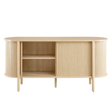Marlon 63" Curved Sideboard in Oak