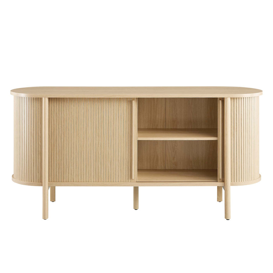 Marlon 63" Curved Sideboard in Oak