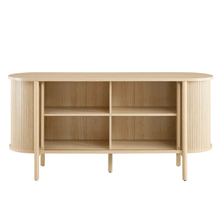 Cadence 63" Curved Sideboard in Oak