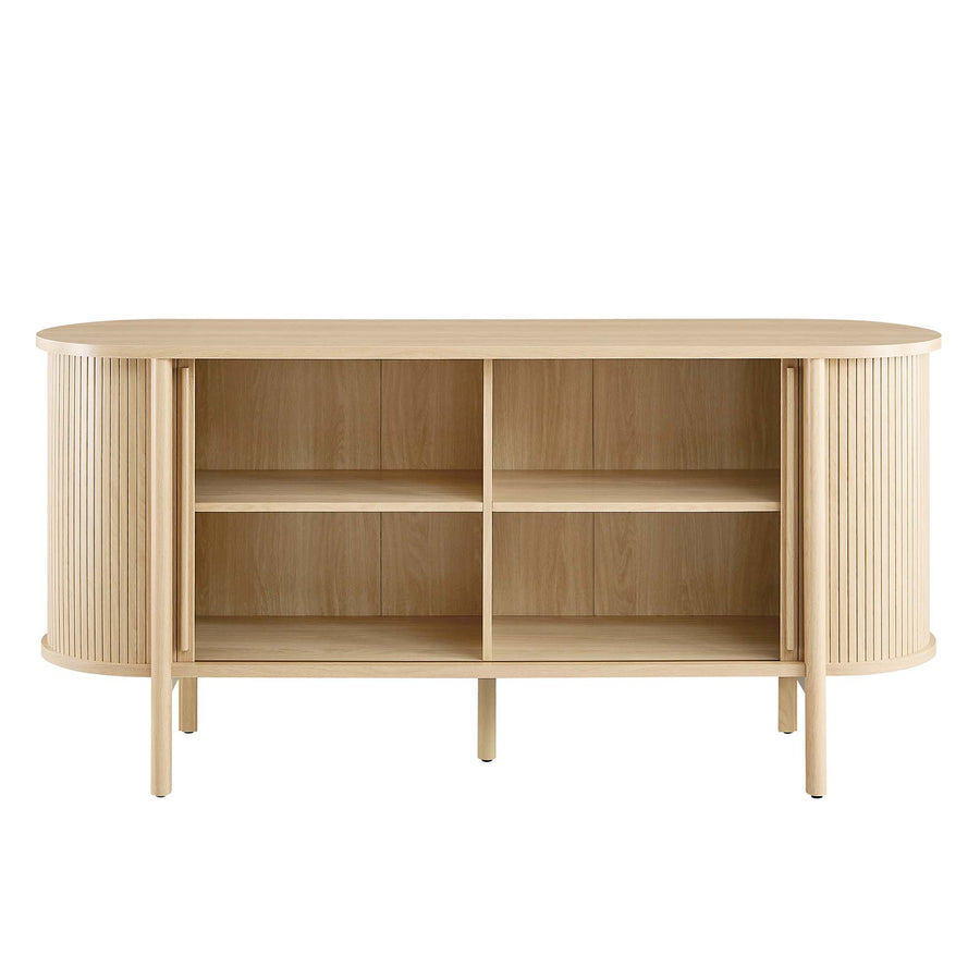 Marlon 63" Curved Sideboard in Oak