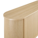 Marlon 63" Curved Sideboard in Oak