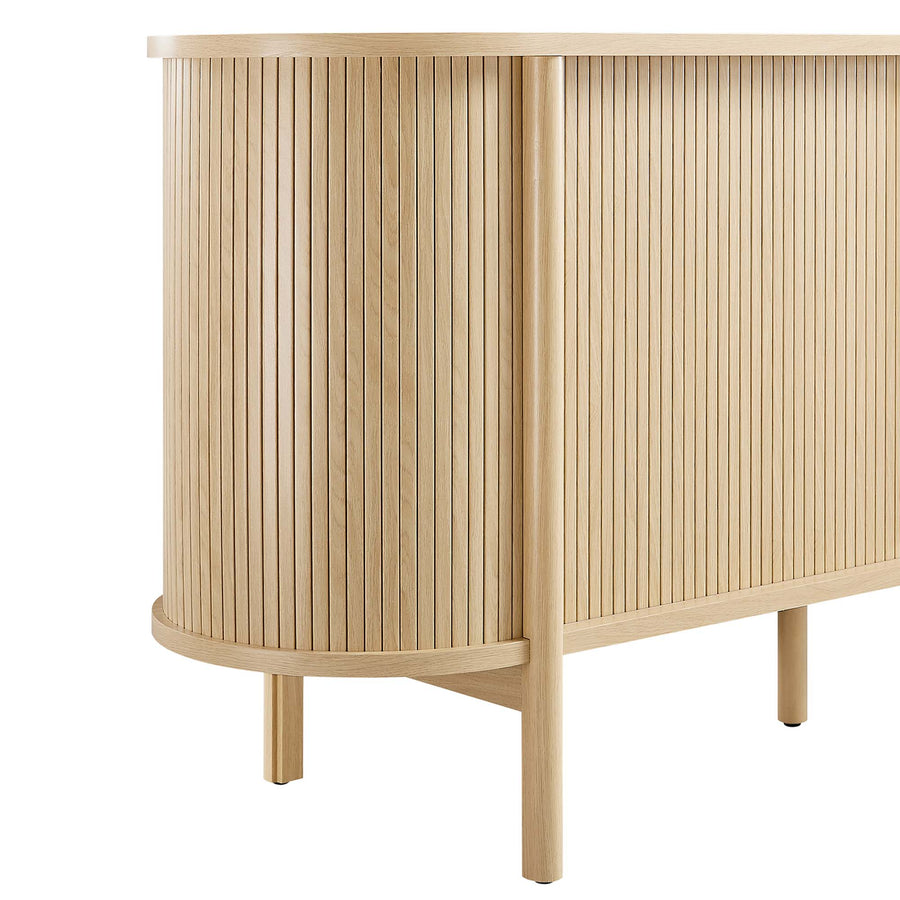 Marlon 63" Curved Sideboard in Oak