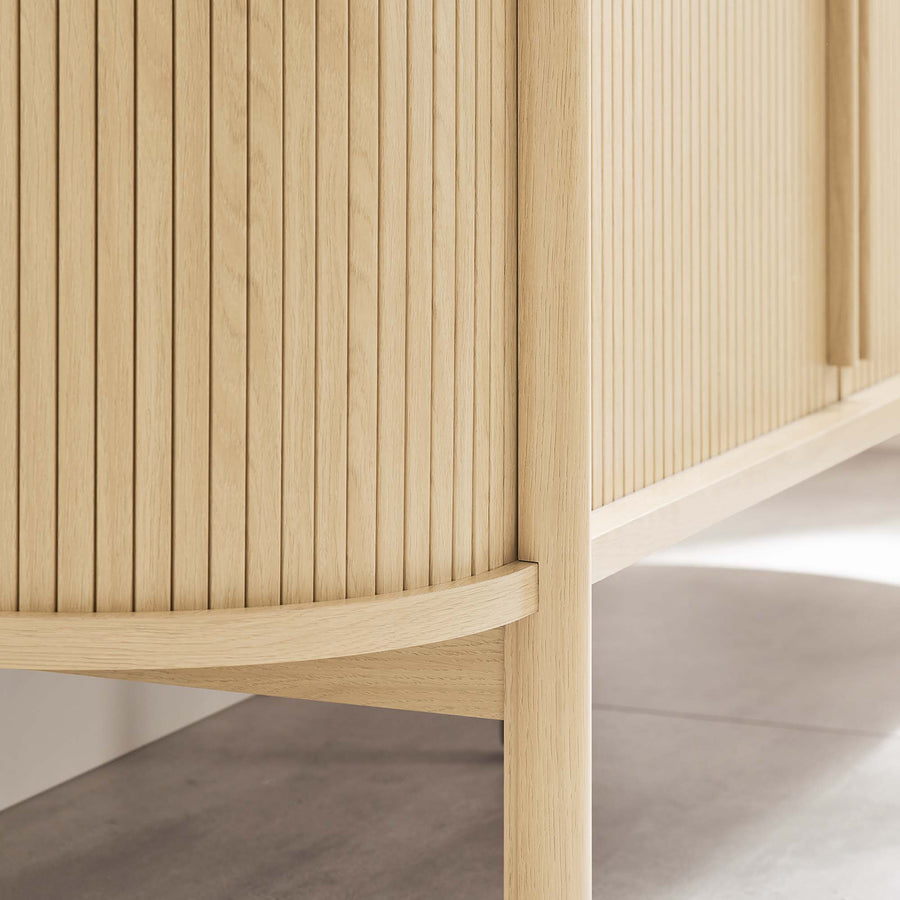 Marlon 63" Curved Sideboard in Oak