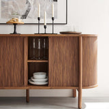 Marlon 63" Curved Sideboard in Walnut