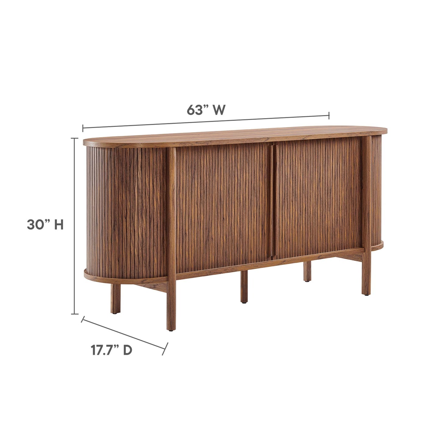 Cadence 63" Curved Sideboard by Furniture For America