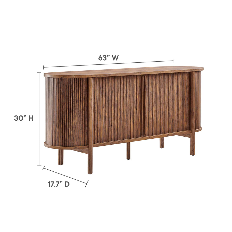 Marlon 63" Curved Sideboard in Walnut
