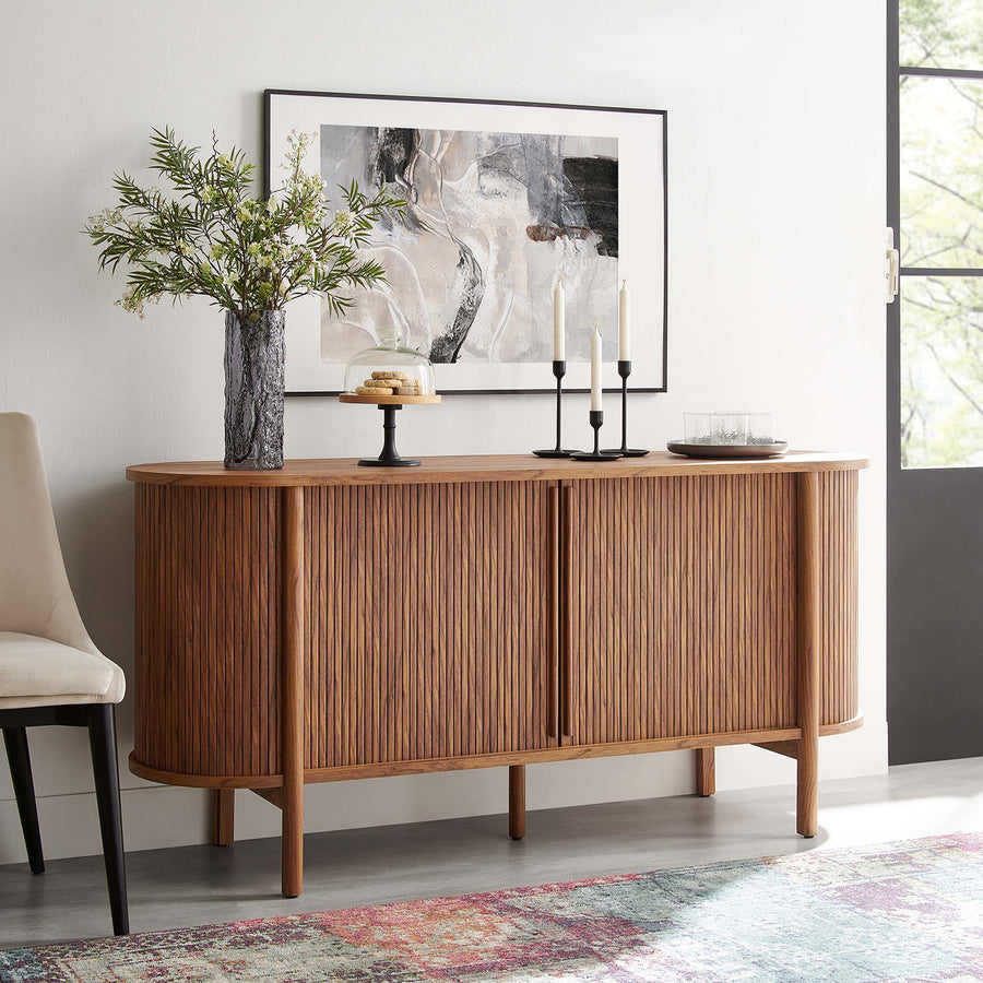 Marlon 63" Curved Sideboard in Walnut