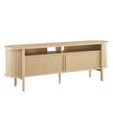 Marlon 71" Curved TV Stand in Oak