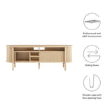Marlon 71" Curved TV Stand in Oak