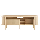 Marlon 71" Curved TV Stand in Oak