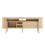 Marlon 71" Curved TV Stand in Oak