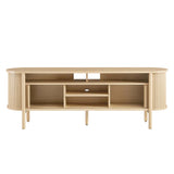 Marlon 71" Curved TV Stand in Oak
