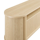 Marlon 71" Curved TV Stand in Oak
