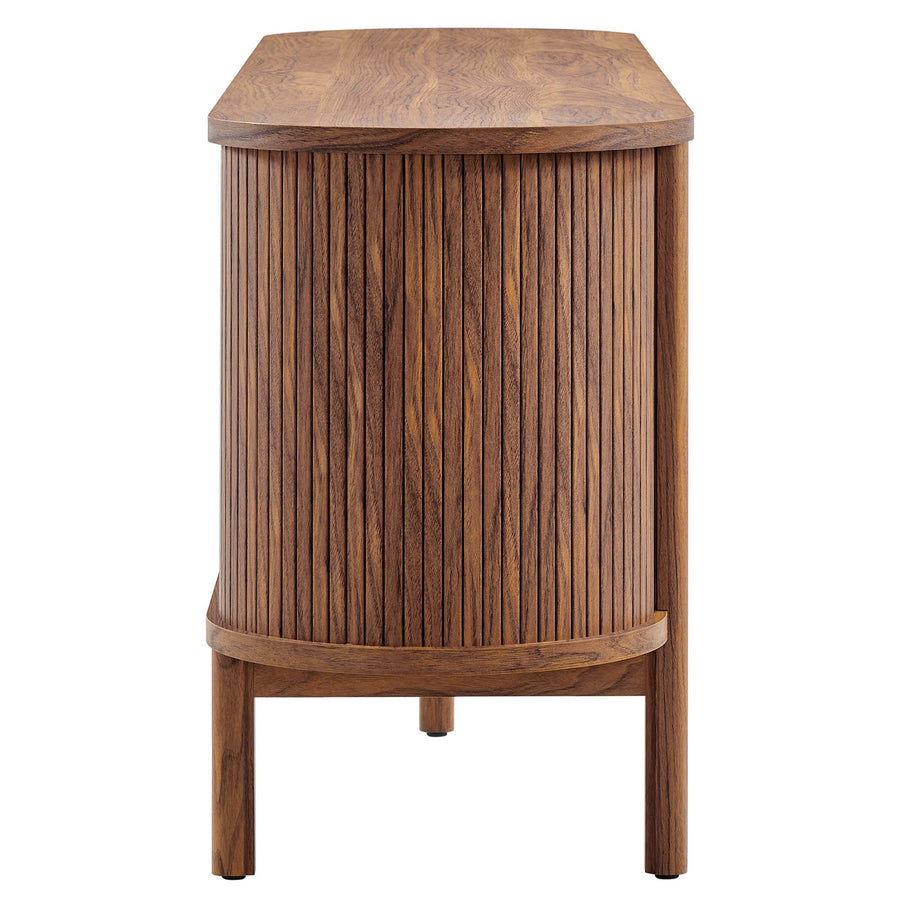 Marlon 71" Curved TV Stand in Walnut