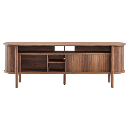 Cadence 71" Curved TV Stand in Walnut