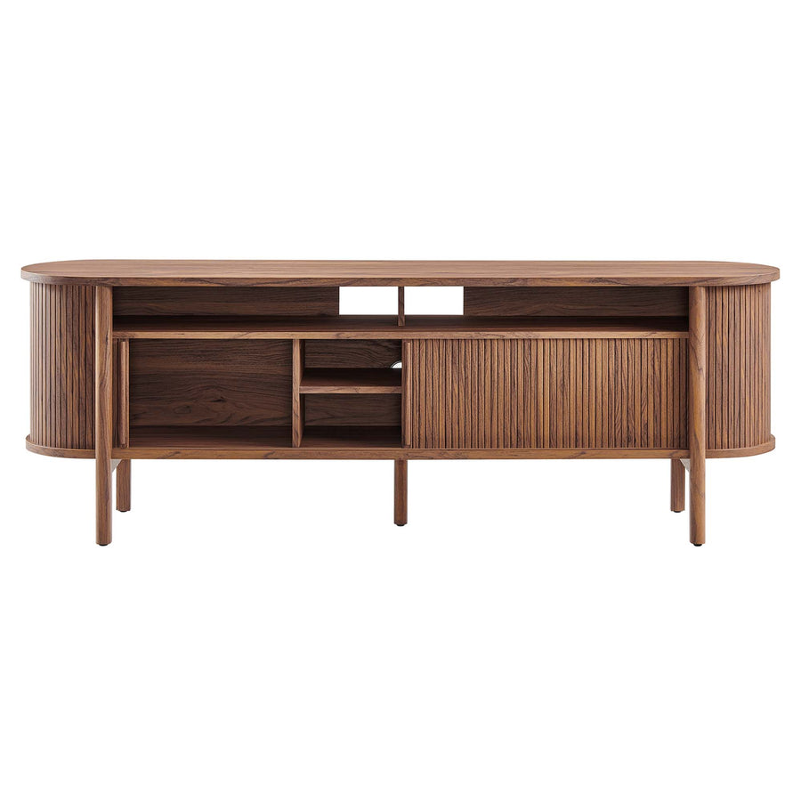 Marlon 71" Curved TV Stand in Walnut