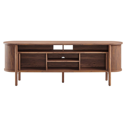 Cadence 71" Curved TV Stand in Walnut