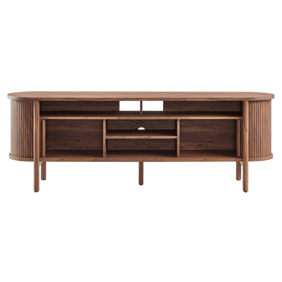 Marlon 71" Curved TV Stand in Walnut