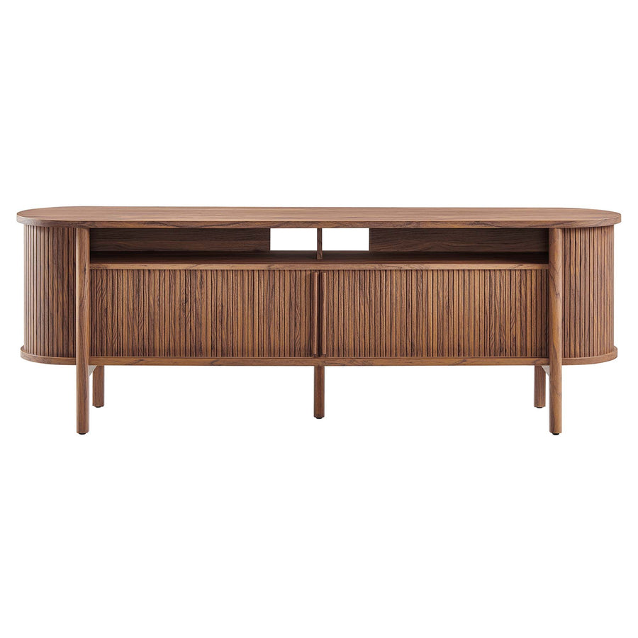 Marlon 71" Curved TV Stand in Walnut