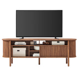 Marlon 71" Curved TV Stand in Walnut