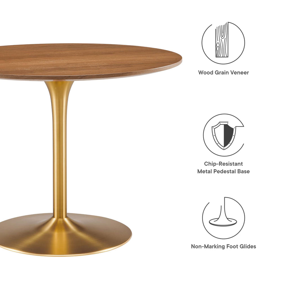 Kinsale 40" Dining Table in Walnut Gold